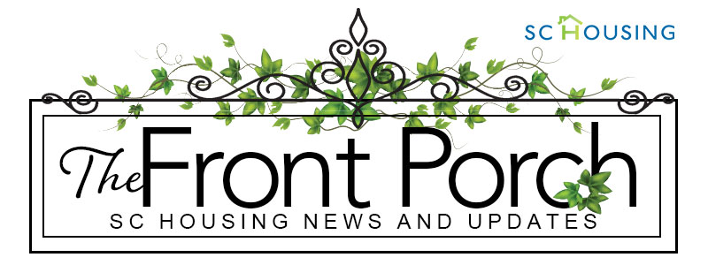 Email header of The Front Porch newsletter with SC Housing's logo in the top right. 