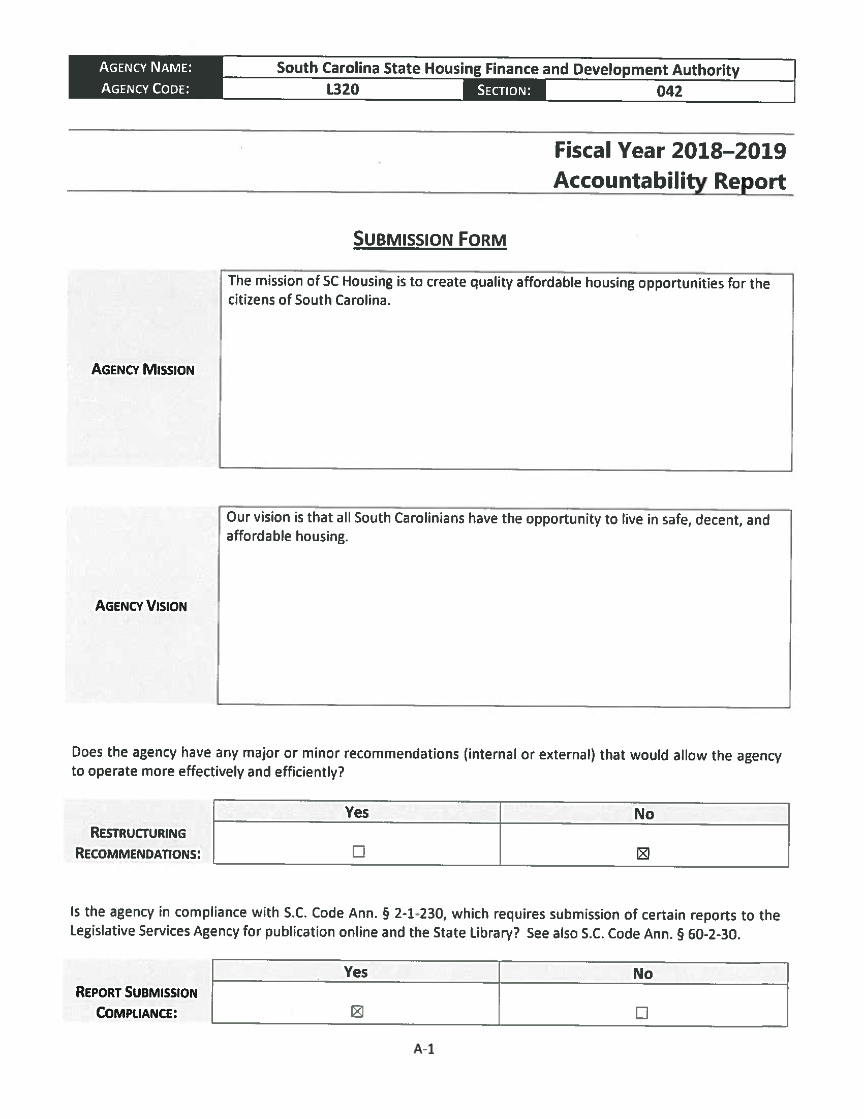 Cover of 2019 Accountability Report